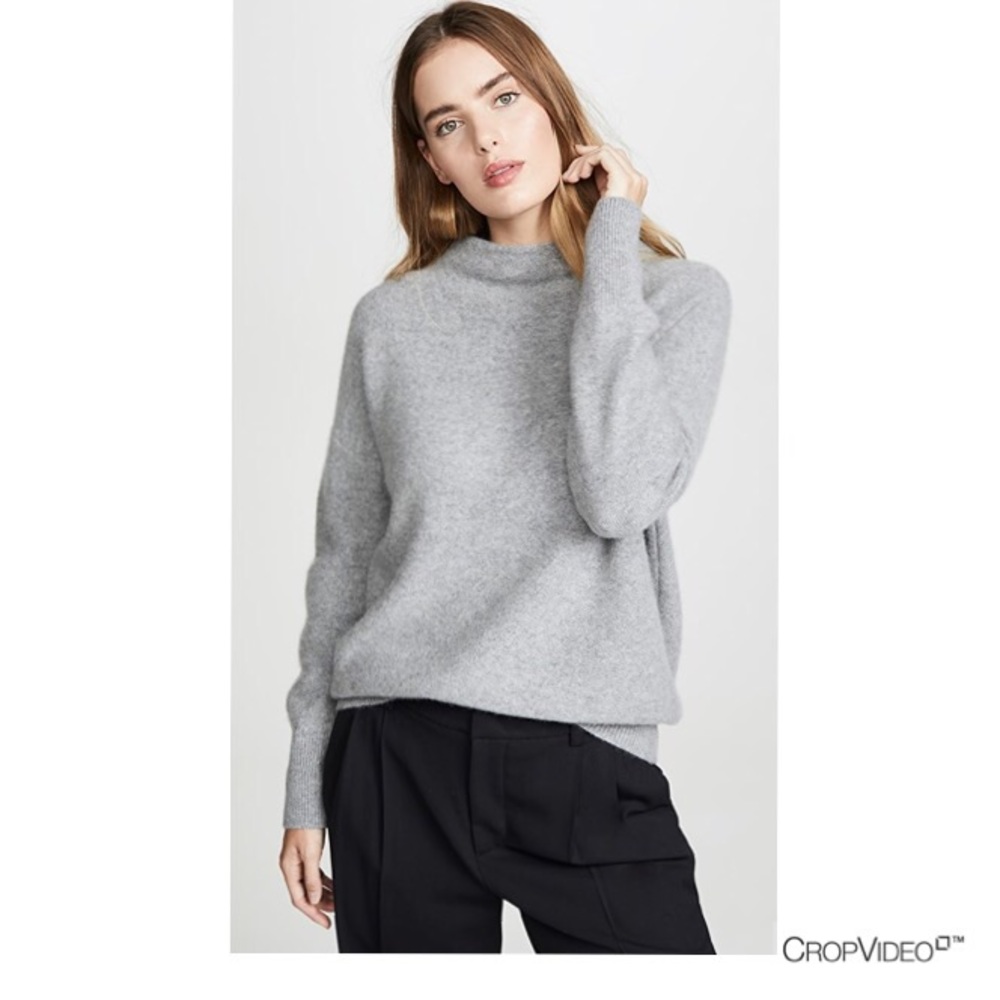 Vince Boiled Cashmere Funnel Neck Pullover